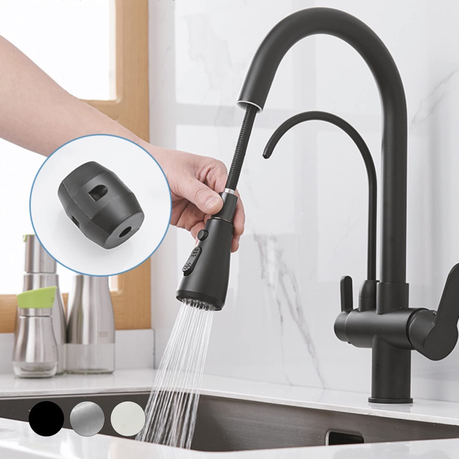 What causes low water pressure in kitchen sink?